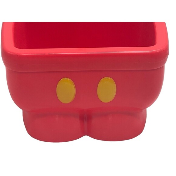 Disney Mickey Mouse Kitchen Sink Ice Cream Dessert Sundae Bowl Dish Red Plastic - Picture 10 of 16
